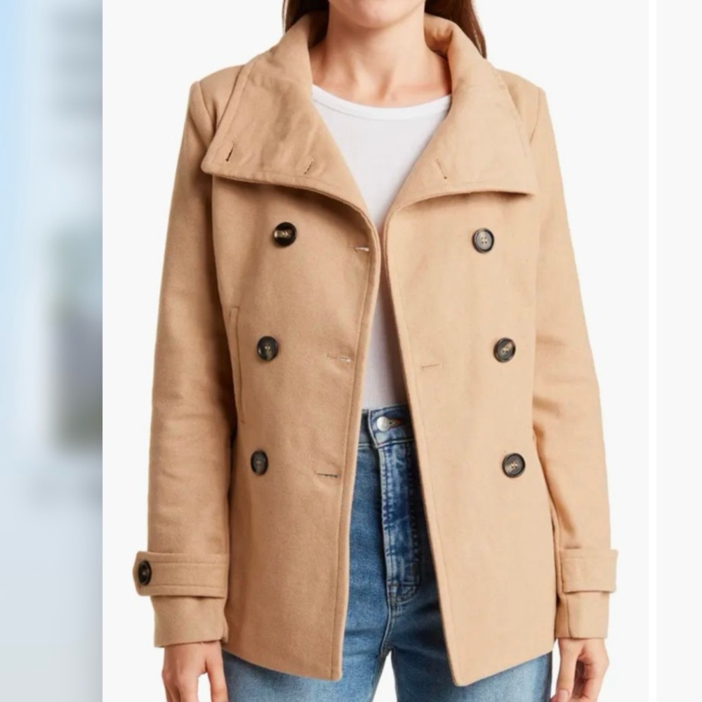 Thread & Supply Double Breasted Pea Coat Size XL